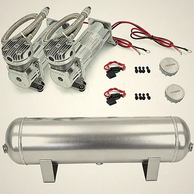4-Gallon Air Tank & 200 PSI Air Compressors Kit for Air Suspension & Train Horns