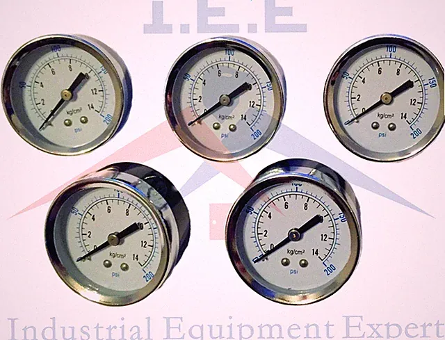 5 Pack Air Compressor Pressure Gauge 2" Face Back MT 1/8" NPT 0-200 PSI