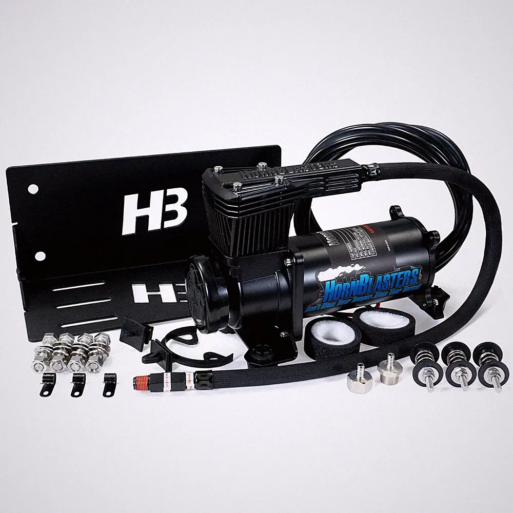 HornBlasters 3Q Constant-Duty Quiet Air Compressor & Compressor Bracket - 12V