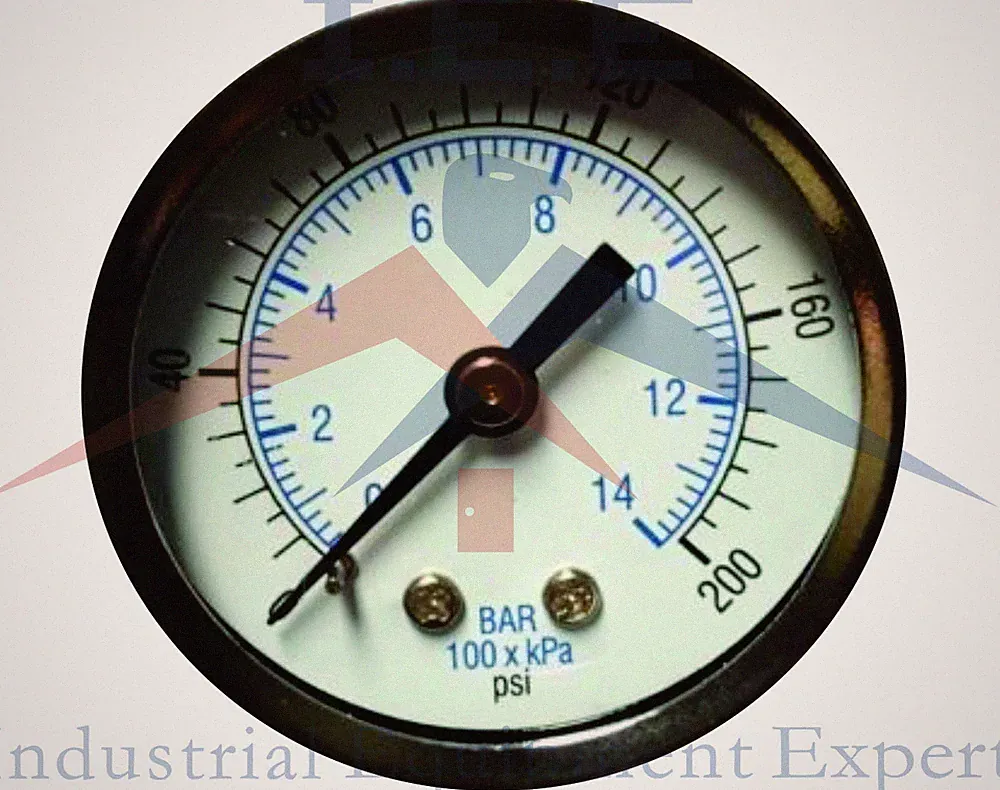 New Air pressure Gauge air compressor hydraulic 2" face 0-200 back mnt 1/8" NPT